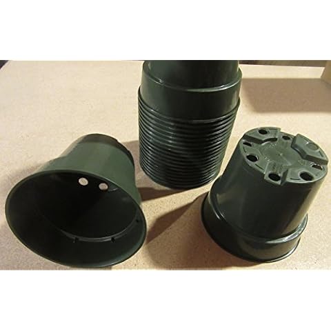 20 4" round x 3.5" deep greenPlastic Pots Cover