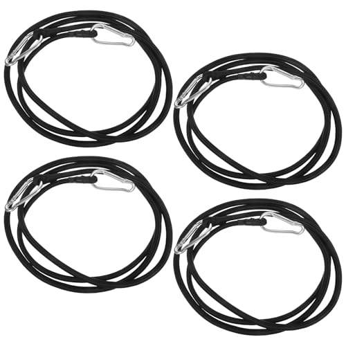 VINTORKY 4個可能な長耐久バイクダウンストラップ カラビナ付き弾性コード 荷物固定用電動自転車キャリングロープ 多目的モーターサイクル結
