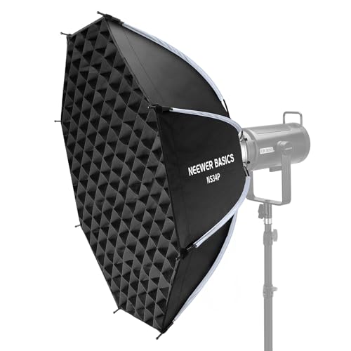 NEEWER Basics Octagonal Softbox Kit for Studio Photography Video Recording Streaming 35/90cm Quick Release Bowens Mount Softbox/Grid/Light Diffusers/Bag for Continuous Lighting Strobe Flash NS34P