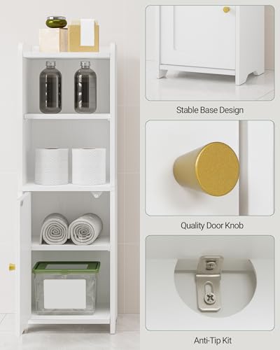 Armoire étroite pour papier toilette et rangement de douche d'angle - 6