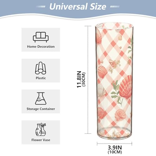 Jarrones de plástico rosa para mesa de comedor y decoración de salones modernos 3