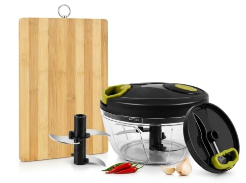 Image of Choose New SK Vegetable Chopper with Chopping Board Combo Pack | Manual Hand Chopper | Food Grade Plastic Cutting Board | Kitchen Fruit & Vegetable Cutter | Easy to Clean | Home Kitchen Tool Set