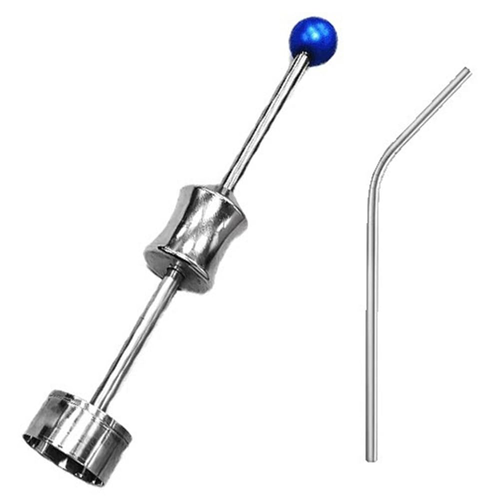 Aundhegrtt Coconut Opener Tool for Young Green Coconut with Stainless Steel Drinking Straw Set Hole Opener, Drilling