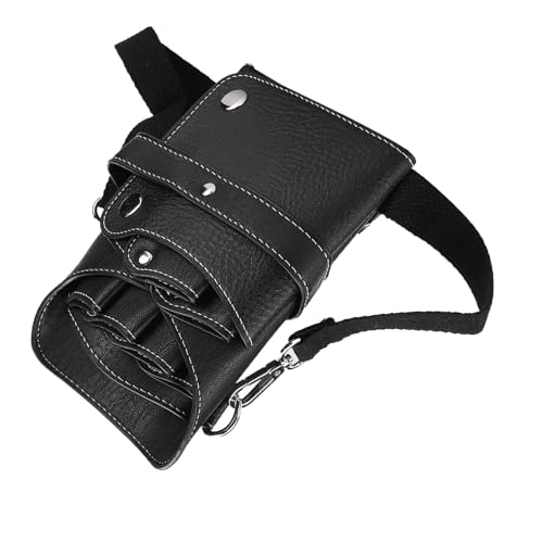 Marsupio portatile per forbici da barbiere per tagliacapelli pettine e strumenti da parrucchiere nero ideale per luso in salone e per lallenamento dellacconciatura