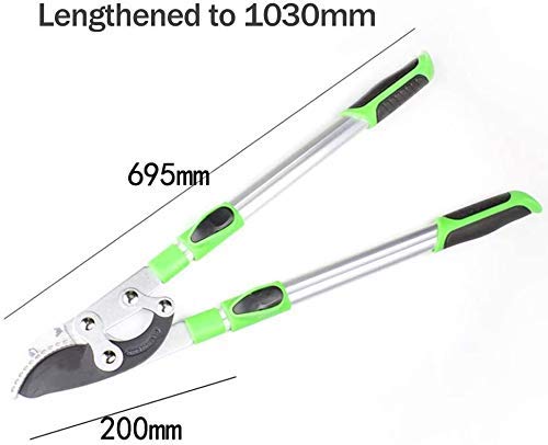 Tijeras de jardín extensibles de mano Tijeras de yunque telescópicas Ligeras Afiladas Fácil de cortar Extensible 695-1030MM Podadora de jardín Ramas de árboles Tijeras de podar para setos H