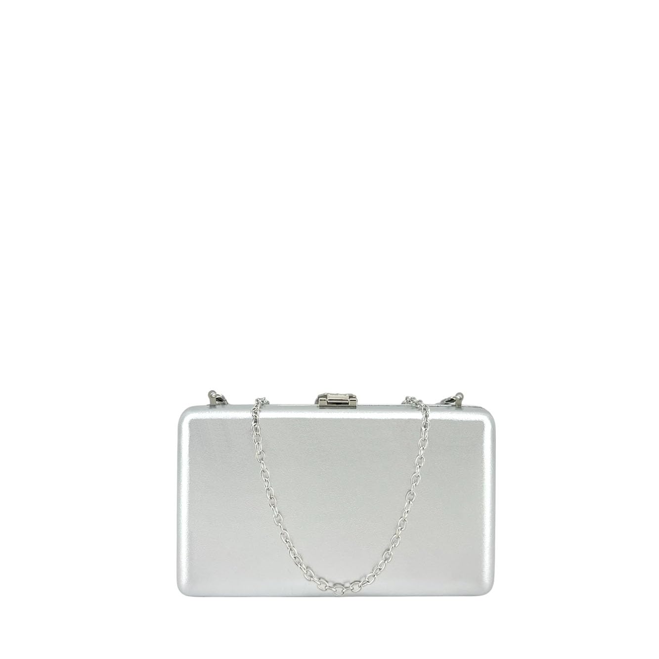 MODELISA - Bolso Clutch De Mano Elegante Con Cadena De Hombro Hoja Fiesta Boda Evento Para Mujer