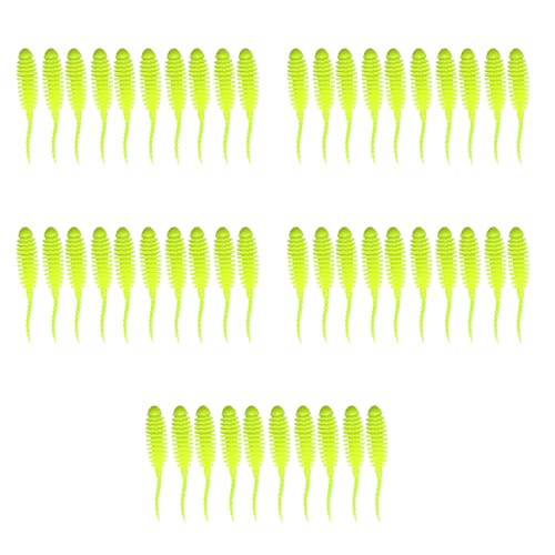 50pcs/set_炩ȃOxCgVR[ނlure SilkwormsZlHaXCxCglH