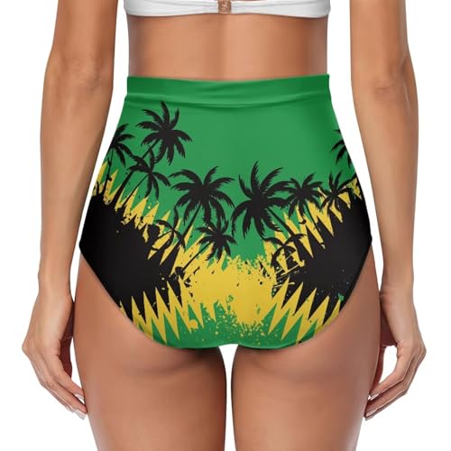 Women's High-Waisted Retro Swim Shorts Elastic Waist Quick-Dry Swimwear Bottoms for Beach Pool Outdoor Gym2