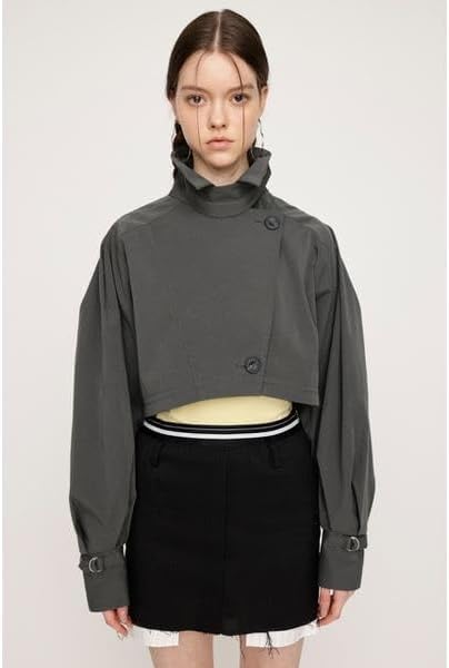 Amazon | [スライ] CROP VOLUME TRENCH ジャケット BLU FREE