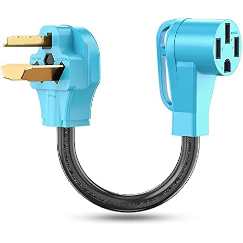 CircleCord NEMA 10-30P to 14-50R EV Charger Adapter Cord Compatible with Tesla Model 3/S/X/Y, 30 Amp Dryer to 50 Amp EV for Level 2 Charging, ETL Listed Cover