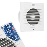 HOROZ ELECTRIC Ventilador Extractor de Baño Silencioso 120 mm Blanco 15W CLASSIC - Antihumedad y Antimoho - Rejilla Protectora 47 dB - Ventilación de pared para Cocina, Garaje