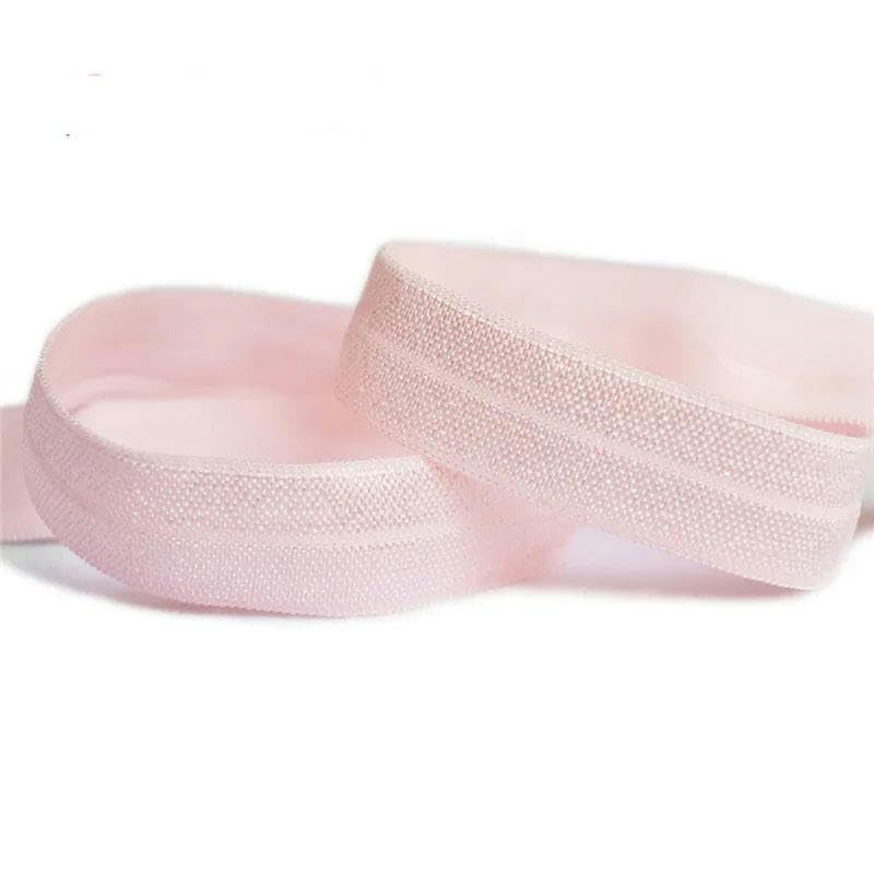 50 bandas elásticas de licra de satén con estampado de silicona de 15 mm y 5/8" para doblar, para el pelo, pelucas, vestidos, costura, adornos, Sherry, 50 yardas