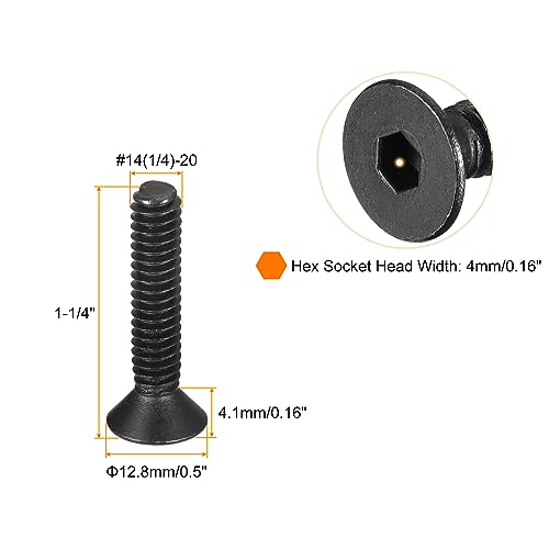 uxcell #8-32x3/4" Flat Head Socket Cap Screws - Image 4