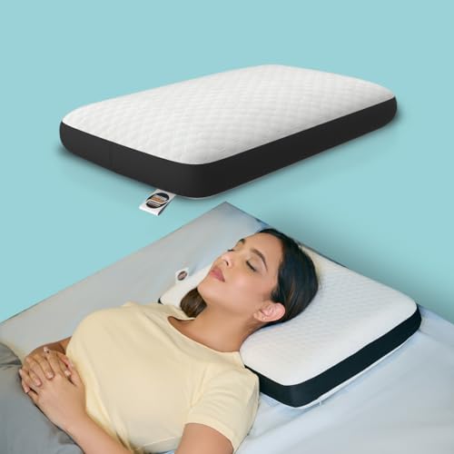 Image of CareFoam Orthopedic Memory Foam Pillow for Comfortable Sleep, Neck & Shoulder Pain Relief with Removable Zipper White Jacquard Cover 20 x 13 x 4 Inch Pack of 1