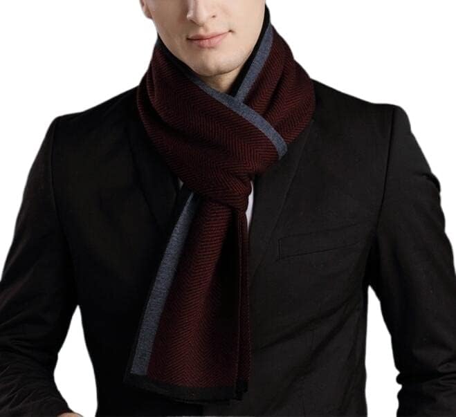 JSEIAJB Warm Scarf Knitting Gift Men's Autumn And Winter Casual Business