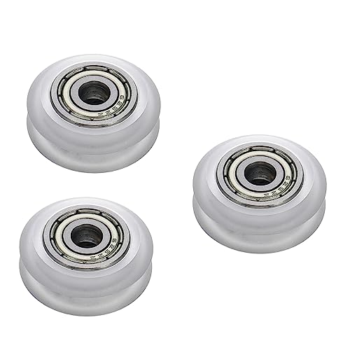 JECOMPRIS 3pcs Printer V-wheel Accessories Plastic Pulley Groove Wheel Passive Round Roller