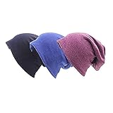 Ever Fairy Chemotherapie Krebs Baumwolle Kopf Schal Hut Kappe ethnisch Stoff Aufdruck Turban Kopfbedeckung Damen Stretch Blume Muslime Kopftuch(3 Farben Packung)