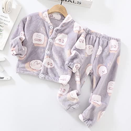 Moletom 4t para meninos, meninas, meninos, inverno, manga longa, desenhos animados, pijamas, botão,