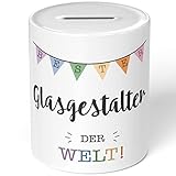 JUNIWORDS Spardose Sparbüchse, Bester Glasgestalter der Welt (5701778)