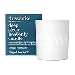 This Works Deep Sleep Heavenly Candle, 220 g - Luxury Candle Enriched with Essential Oils of Lavender, Camomile and Vetivert - Hand Poured Scented Candle with a 40hr Burn Time for a Calming Experience