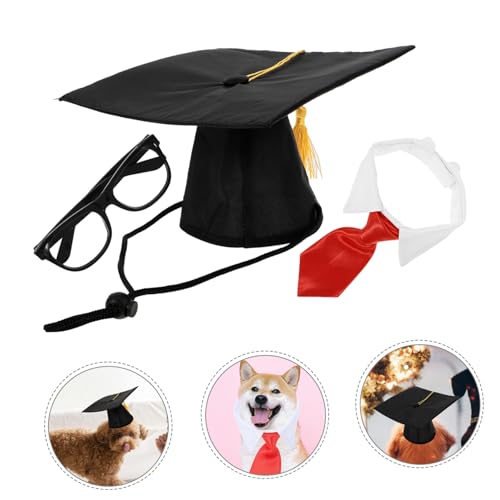 Set Disfraz Graduación para Perros con Sombrero y Corbata miniatura 4