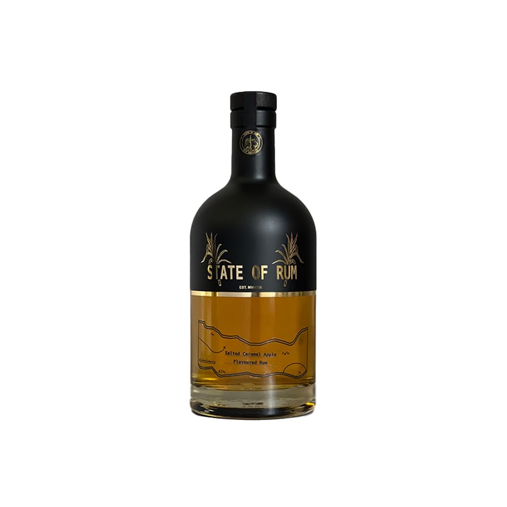 State of Rum Salted Caramel Apple Flavoured Rum | 47% ABV | 70cl Bottle | Small-Batch Caribbean Rum Aged 3-5 Years