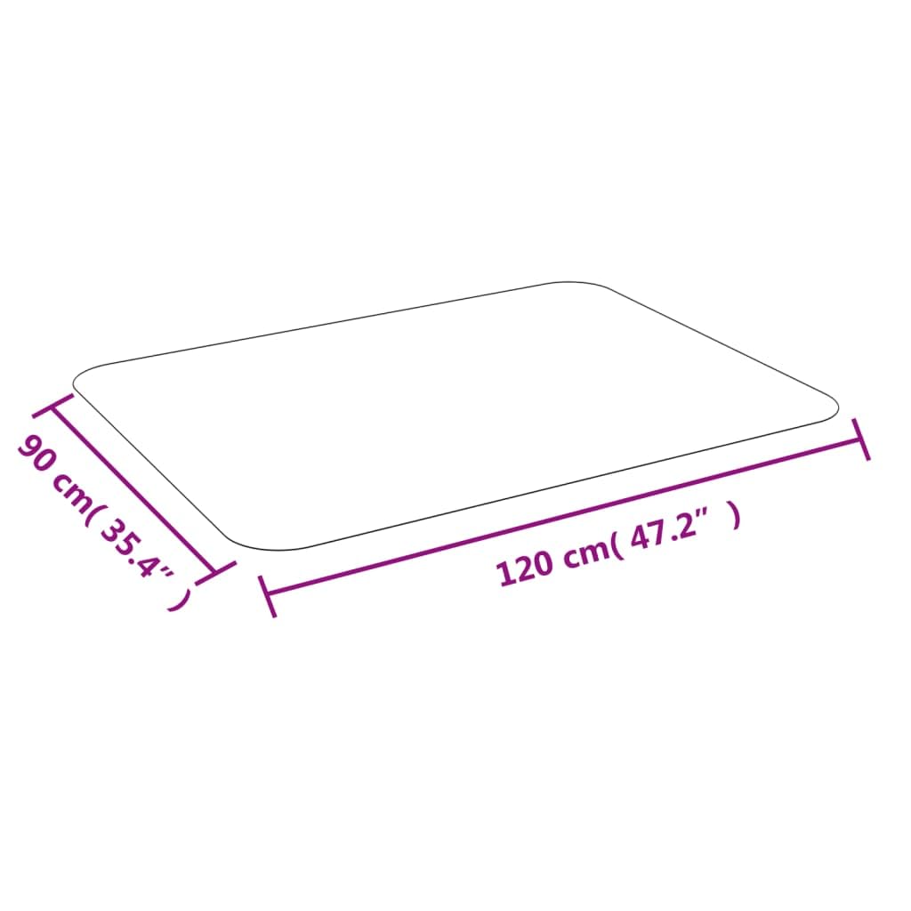 Tapis pour Sol stratifié Moquette Bureau 90 cm x 120 cm résistant aux Rayures et Taches Protection Sol Ordinateur Fauteuil Gaming