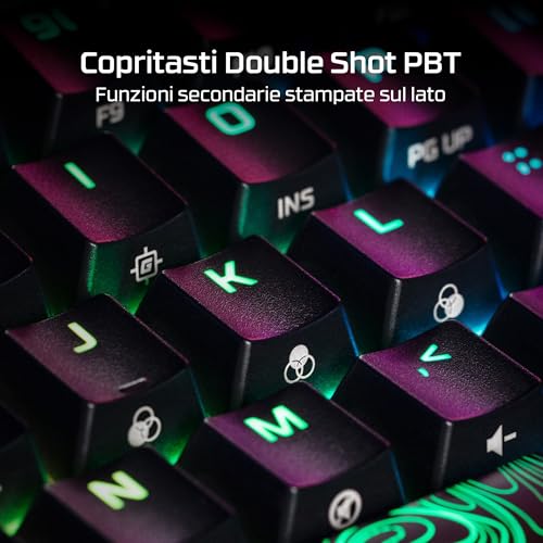 Alloy Origins 60, Tastiera Meccanica da Gaming Cablata, Illuminazione RGB, Telaio in Alluminio, 80 Milioni di Pressioni Garantite, Cavo USB-C, 3 Dispositivi Collegabili, Layout Inglese, Nera - Tastiera gaming - Immagine 2