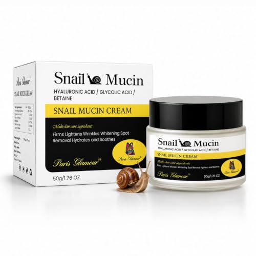 Image of Snail Mucin Face Cream, 50ml | All-in-One Wrinkle Care, Firming & Brightening, Lightweight, Non-Sticky Formula, Anti-Aging & Skin Repair