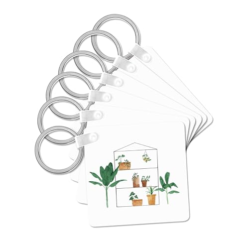 3dRose, Watercolor Hand Drawn Tropical Summer Greenhouse With Flower Pots,