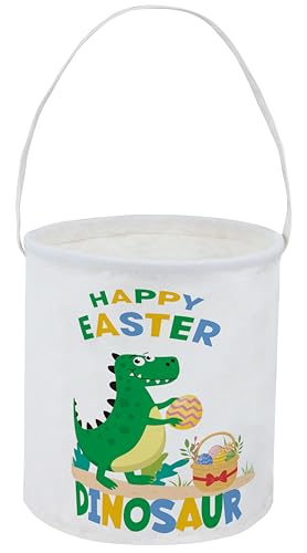 Image of Dinosaur Easter Basket for Kids - Cute Toy Storage Organizer Bin Box