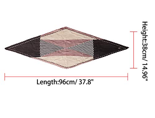Allegra K Women Rhombus Pleated Scarf Contrast Color Stripe Heart Neck Scarves Neckerchief3