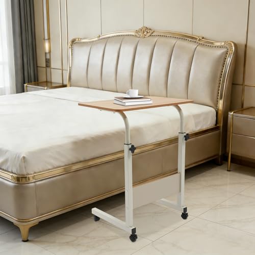 Table mobile ordinateur portable réglable avec roulettes et freins - 7