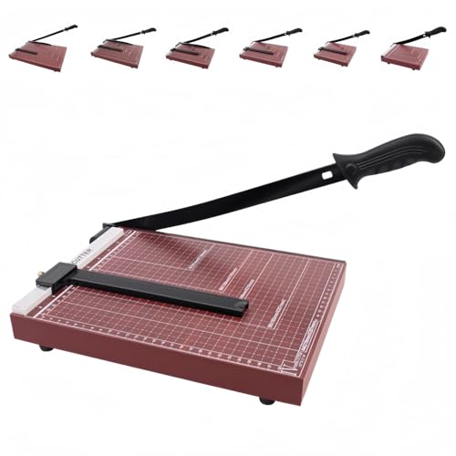 ShineLuxe裁断機 ペーパーカッター 断裁機 金属ベース裁断機A3 /A4/A5 B4B5 紙裁断 ペーパー カッティングマシン 業務用 家庭用 仕事用 写真 のカット 12枚裁断 (A4(12×10インチ))