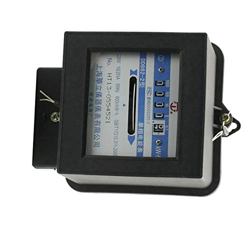 Aexit Single Phase Energy Kilo Watt-hour kwh Meter AC 220V 10(20) A DD862-2 (1c94acbb6443bc7769f08b2c1ae186ea)