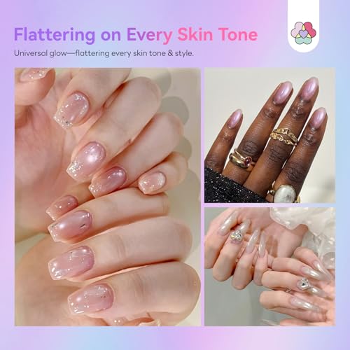 Image of SAVILAND Cat Eye Gel Nail Polish: 12 Colors Shimmer Glitter Cateye Gel Polish Art Delicate Magnetic Nail Polish Pen Quick Dry with Magnet Stick Smooth DIY Manicure Salon Velvet Nails 5ml