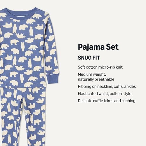 Image of Amazon Essentials Babies, Toddlers and Boys' Snug-Fit Cotton Pajama Set, Multipacks