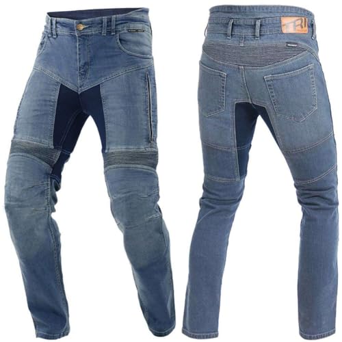 Trilobite Parado Blue Monolayer Slim - Pantalones vaqueros para moto, color azul, talla 44/32