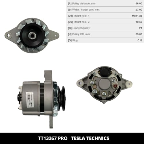 TESLA TECHNICS TT13267 PRO Alternateur pour voiture 12V 30A Compatible avec tracteur MASSEY FERGUSON. Excellent rapport qualité-prix. Installation facile et garantie. – vue 4
