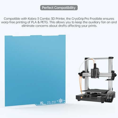 Image of BIQU CryoGrip Pro Frostbite Build Plate for Any-Cubic Kobra 3 3D Printer