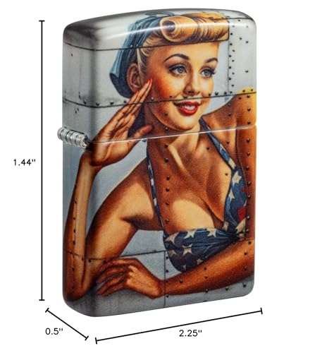 Zippo Encendedor modelo Nose Art Pin-up Girl color 540 miniatura 3