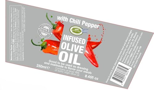 Aceite de Oliva Extra Virgen con Chile KORVEL 250ml Pack 2 miniatura 6