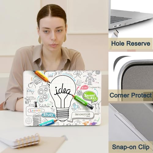 Funda para MacBook Pro 15 rígida con protector teclado A1990 A1707 Creative Bulb 5