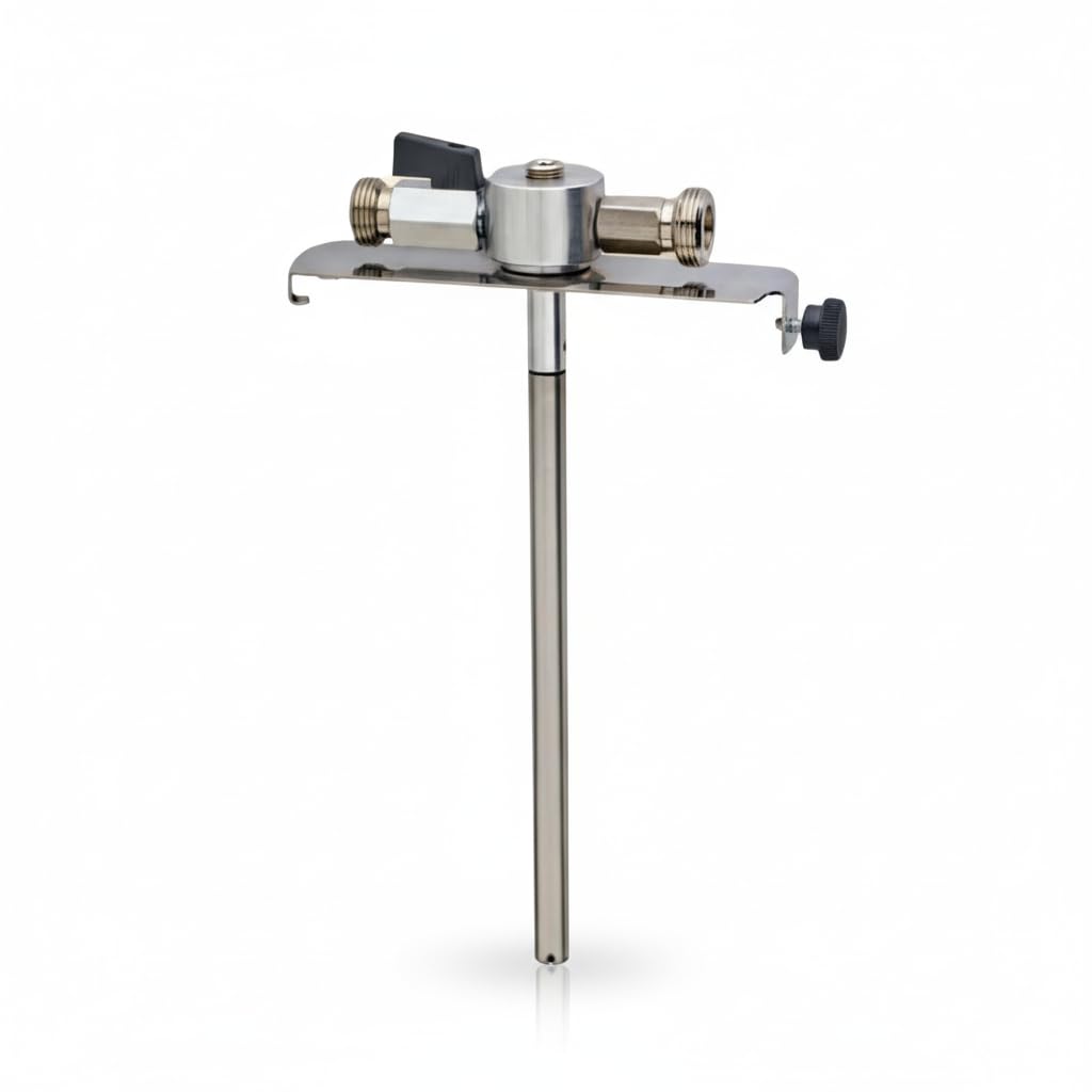 Adattatore da 5 l in acciaio inox con rubinetto di intercettazione, versione professionale