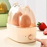 Mini Egg Cooker for Hard-Boiled Eggs, 2-Egg Capacity Automatic Boiler, Egg Cooker For Hard Boiled Soft Boiled Eggs Kitchen Gadget For Home Kitchen Dorm, Compact Kitchen Gadget for Breakfast (Yellow)