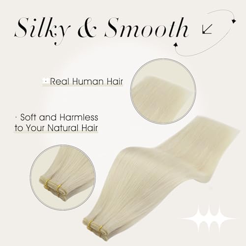 Image of Full Shine Genius Weft Sew In Hair Extensions Human Hair 20 Inch 60g