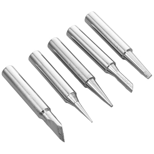 BELLIFFY 5pcs Soldering Iron Tips Replacement Set for Welding Tool Quick Heat Multi-functional
