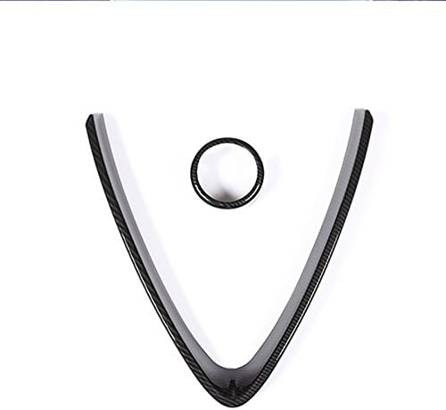 HERBEN Carbon Fiber Printing Plastic Made Front Grille Decoration Frame Trim V Cover for Alfa Romeo Stelvio 2017 2018 2019 2020 (NOT Applicable for Giulia Quadrifoglio)