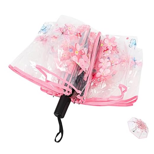 VALICLUD Guarda Chuva Transparente Guarda-chuva Mochila Guarda-sol Japonês Guarda-sóis De Renda De Flores Guarda-chuva De Flores Mini Noiva Guarda-chuva Decorativo À Prova De Vento Plástico