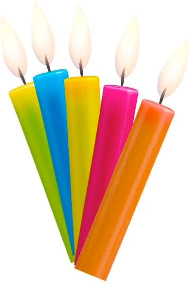 Decorated Tall Chanukah Hanukah Candles Long Lasting (Pastel) (Children's Chanukah Candles)